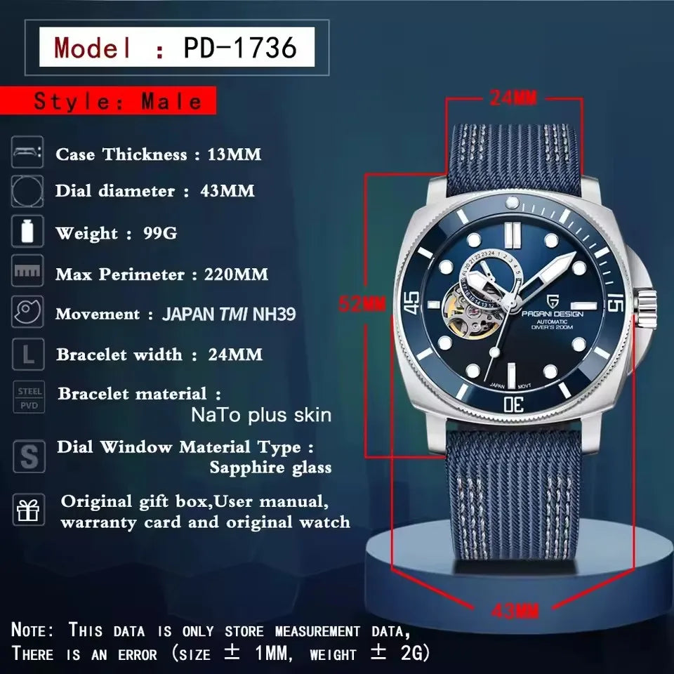 Stealth Dive™ 43 Automatic Diver Watch