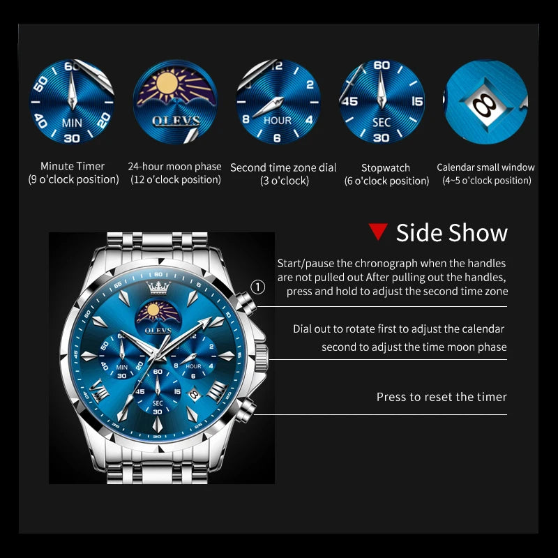 LunaChron™ Moonphase Chronograph Watch