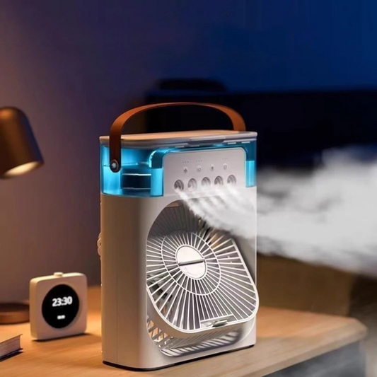 3 in 1 Portable Air Conditioner Fan – Mini Air Cooler, Humidifier & LED Night Light for Home or Office