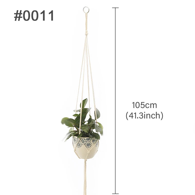 Handmade Boho Macrame Plant Hanger – Wall Hanging Basket Planter for Indoor & Outdoor Flower Pot Décor