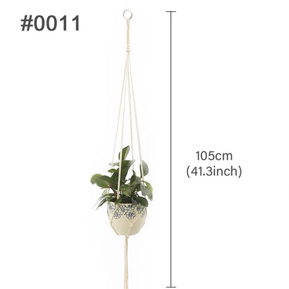 Handmade Boho Macrame Plant Hanger – Wall Hanging Basket Planter for Indoor & Outdoor Flower Pot Décor