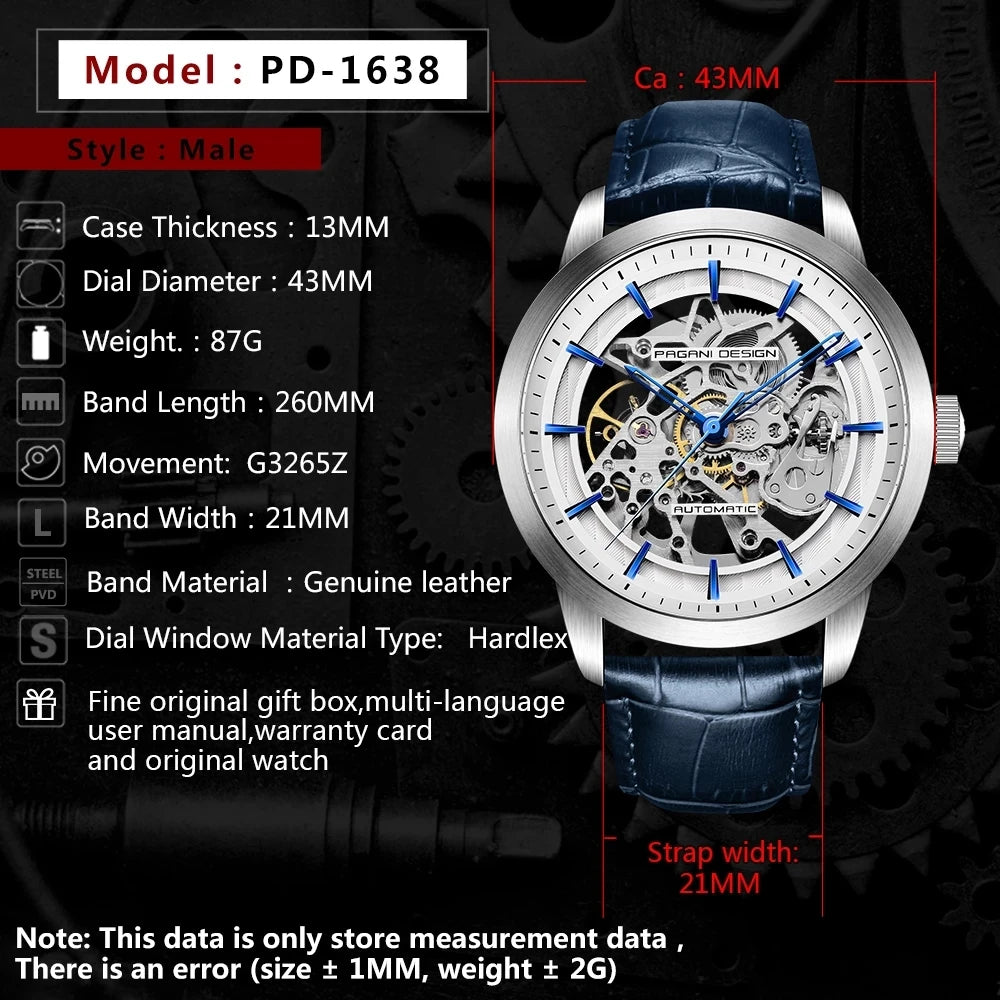 ChronoSpectre™ Skeleton Automatic Mechanical Watch