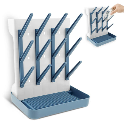 Vertical Space-Saving Baby Bottle Drying Rack & Holder Organizer