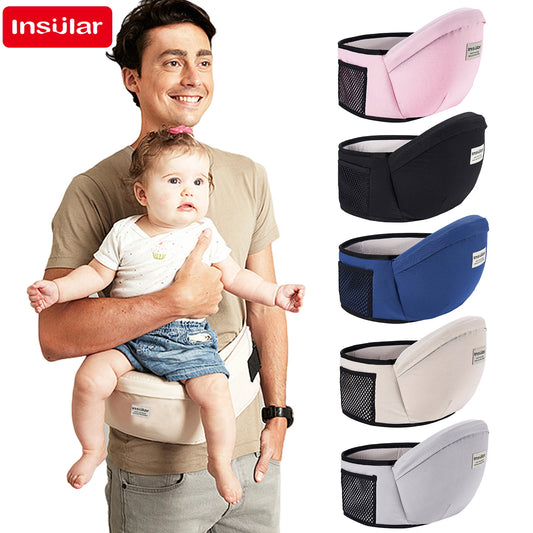 Baby Carrier Waist Stool – Adjustable Infant Hip Seat Sling with Waist Belt, Ergonomic Toddler Backpack for Newborns & Kids