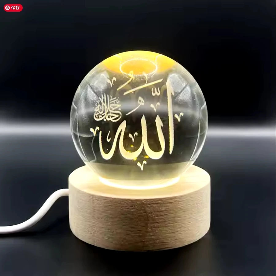 Galaxy Crystal Ball Night Light – 3D Planet & Moon LED Table Lamp, Glowing Space Orb for Bedroom Décor & Christmas Gift