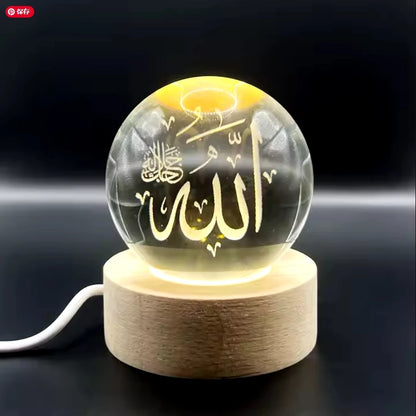 Galaxy Crystal Ball Night Light – 3D Planet & Moon LED Table Lamp, Glowing Space Orb for Bedroom Décor & Christmas Gift