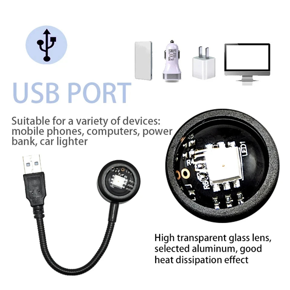 USB Sunset Lamp Projector – LED Mood Light and Night Light for Bedroom, Living Room & Party Photography Decor
