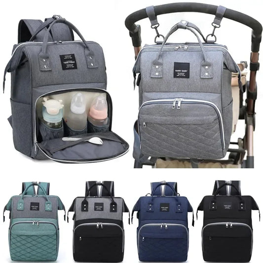 Large Capacity Diaper Bag Backpack with Changing Mat – Stroller Hanging Baby Nursing Bag