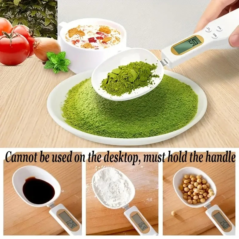 Digital Spoon Scale 500g/0.1g – Mini Electronic Kitchen Scale with LCD Display for Coffee, Flour, Milk & Baking