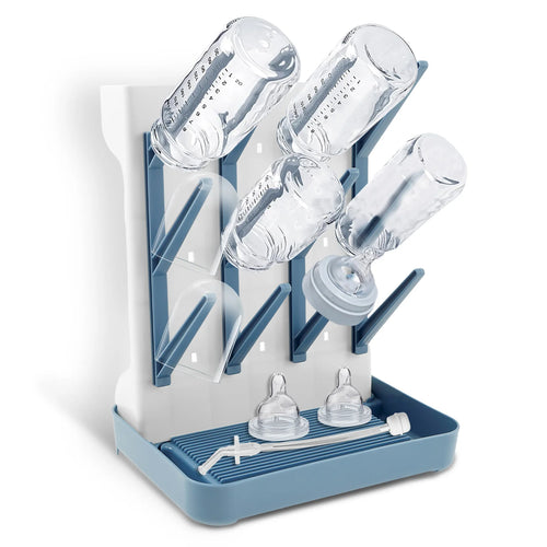 Vertical Space-Saving Baby Bottle Drying Rack & Holder Organizer