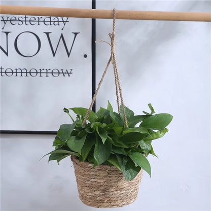 Handmade Jute Rope Macrame Hanging Planter – Boho Indoor/Outdoor Flower Pot Holder for Stylish Vertical Decor
