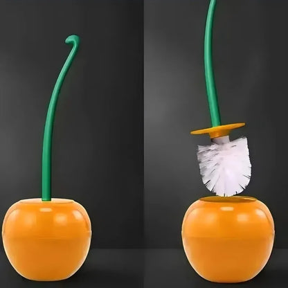 Cherry Toilet Brush Set – Creative Red Toilet Brush with Holder, Cute Bathroom Accessories for Lavatory Cleaning & Home Decor