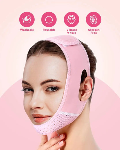 Reusable V Line Face Strap – Chin Up Mask for Double Chin & Face Lifting