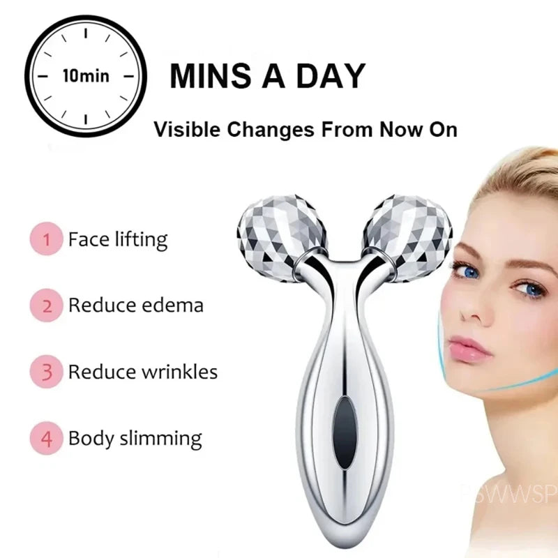 3D Roller Massager – Manual Facial Lifting & Skin Care Tool