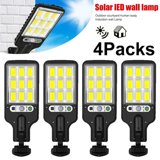 Powerful Rechargeable Solar Motion Sensor Wall Lamp – LED Outdoor Waterproof Light for Garden, Garage, Street & Courtyard
