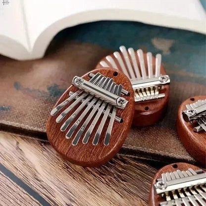 Mini Kalimba 8-Key Wooden Thumb Piano – Portable Finger Piano Musical Instrument, Exquisite Marimba Pendant Gift