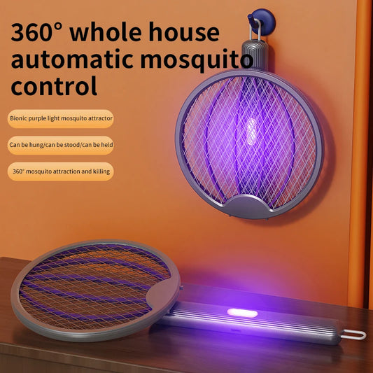 Electric Mosquito Swatter – Cordless Battery Powered Bug Zapper Racket, Handheld Fly & Insect Killer