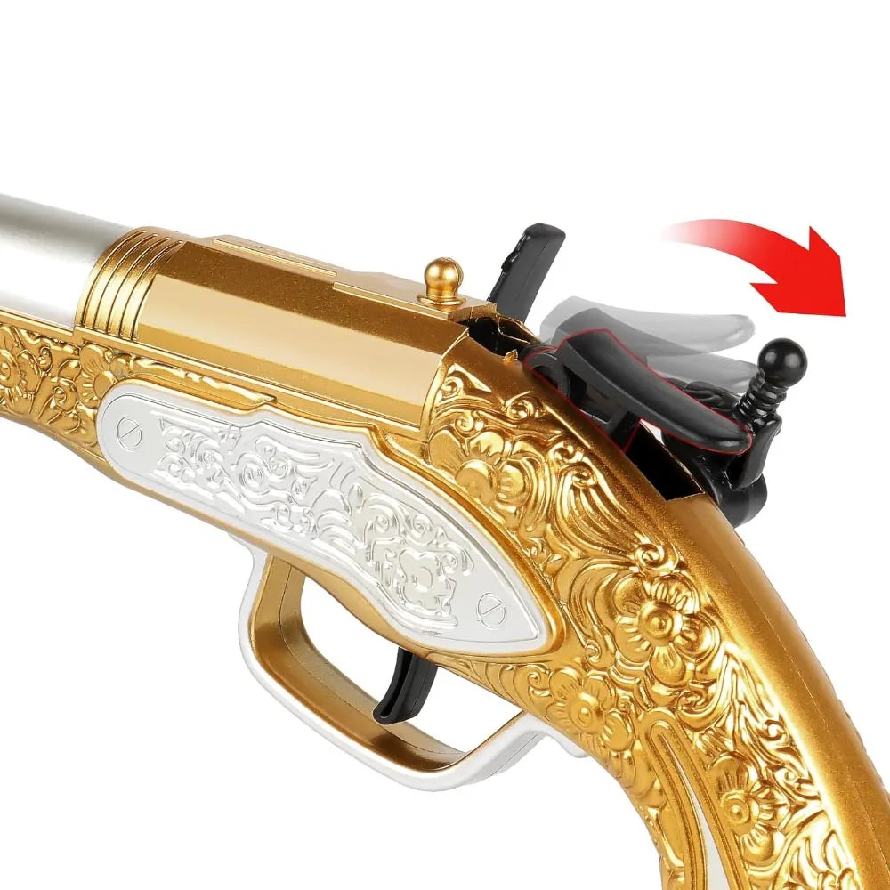 Golden Pirate Soft-Bullet Cosplay Pistol Toy