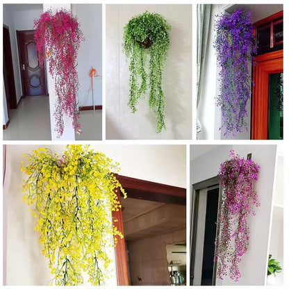 Handmade Wicker Rattan Wall Hanging Flower Planter – Rustic Basket Plant Holder for Indoor & Outdoor Garden Décor