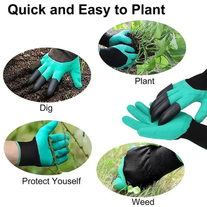 Claw Gardening Gloves – Waterproof Latex Coated Unisex Gloves with Built-In Claws for Digging, Planting & Yard Work