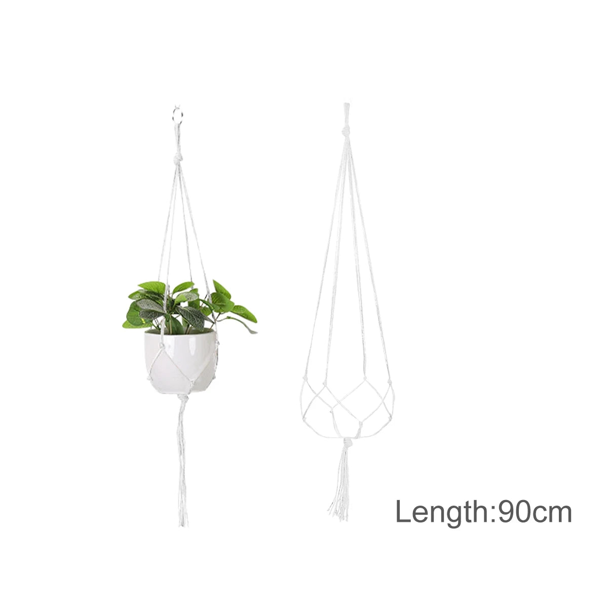 Handmade Boho Macrame Plant Hanger – Wall Hanging Basket Planter for Indoor & Outdoor Flower Pot Décor