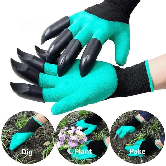 Claw Gardening Gloves – Waterproof Latex Coated Unisex Gloves with Built-In Claws for Digging, Planting & Yard Work
