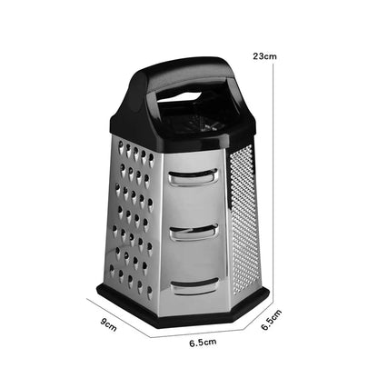 Stainless Steel 6-Sided Box Grater – Multifunctional Vegetable Slicer & Cheese Shredder
