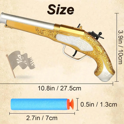 Golden Pirate Soft-Bullet Cosplay Pistol Toy