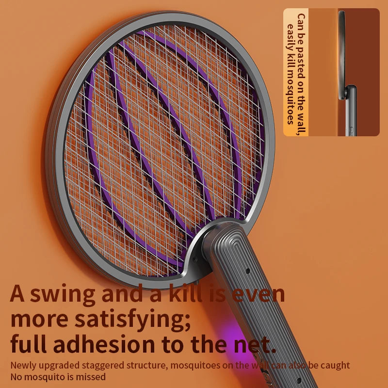 Electric Mosquito Swatter – Cordless Battery Powered Bug Zapper Racket, Handheld Fly & Insect Killer
