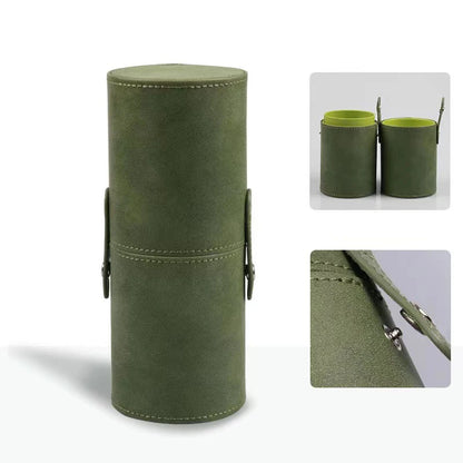 PU Leather Makeup Brush Cylinder