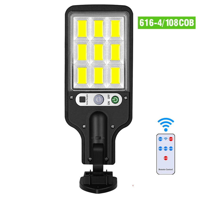 Powerful Rechargeable Solar Motion Sensor Wall Lamp – LED Outdoor Waterproof Light for Garden, Garage, Street & Courtyard