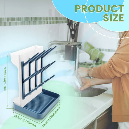 Vertical Space-Saving Baby Bottle Drying Rack & Holder Organizer