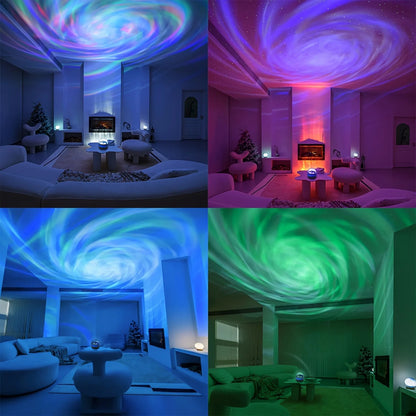 Starry Sky Galaxy Star Projector – LED Night Light with Remote, Sound-Activated & USB Charging, 7 Modes for Kids & Party Décor