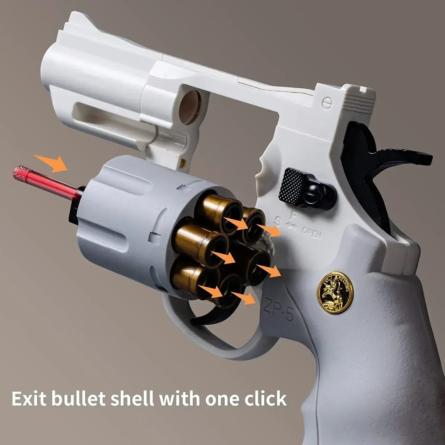 ZP5 357 Revolver Toy Gun – Continuous Firing Soft Dart Blaster Pistol