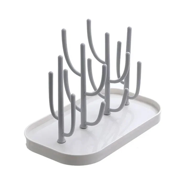 Dust-Free Baby Bottle Drying Rack with Cover – Folding Multifunctional Storage Box