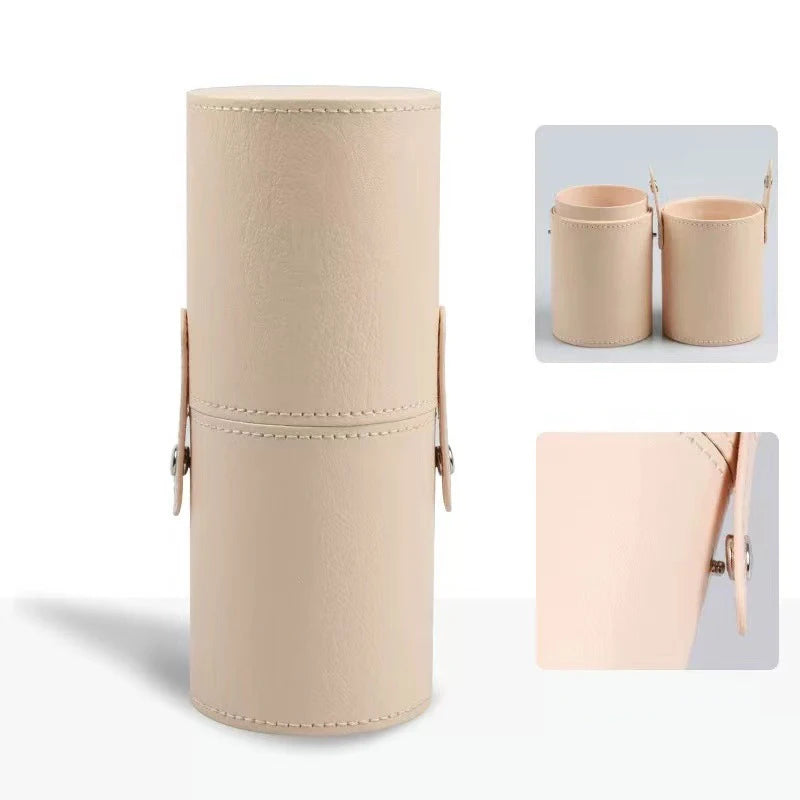 PU Leather Makeup Brush Cylinder