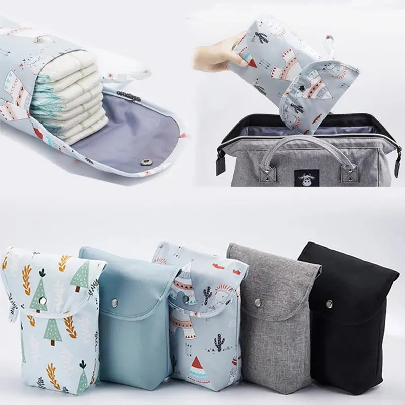 Waterproof Wet Dry Diaper Bag – Nappy Organizer Pouch for Travel & Stroller