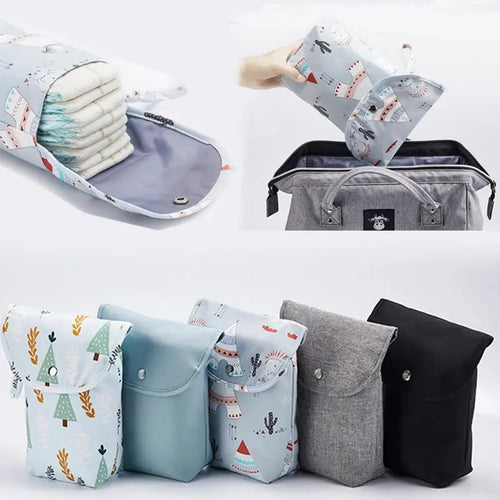 Waterproof Wet Dry Diaper Bag – Nappy Organizer Pouch for Travel & Stroller