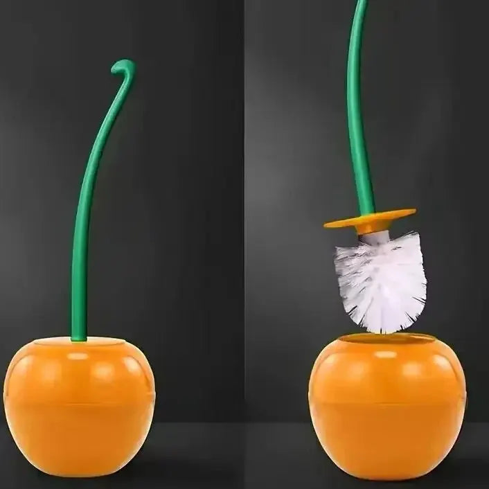 Cherry Toilet Brush Set – Creative Red Toilet Brush with Holder, Cute Bathroom Accessories for Lavatory Cleaning & Home Decor