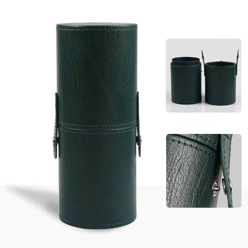 PU Leather Makeup Brush Cylinder