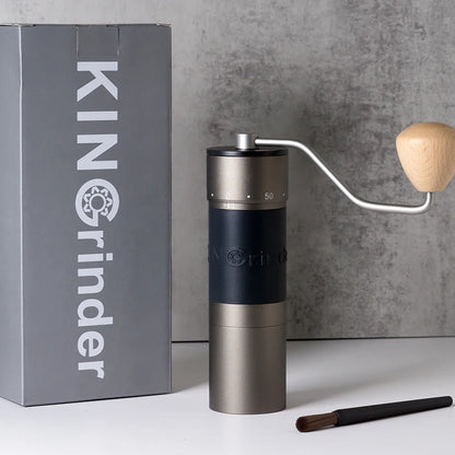 Kingrinder K4/K6 Manual Coffee Grinder – Portable Hand Coffee Mill with 48mm Stainless Steel Titanium Burrs
