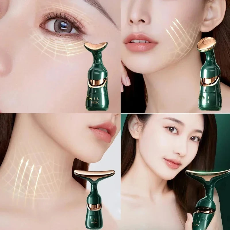 3-in-1 EMS Facial Lifting Device – Skin Tightening & Anti-Aging Massager for Face, Neck & Eyes