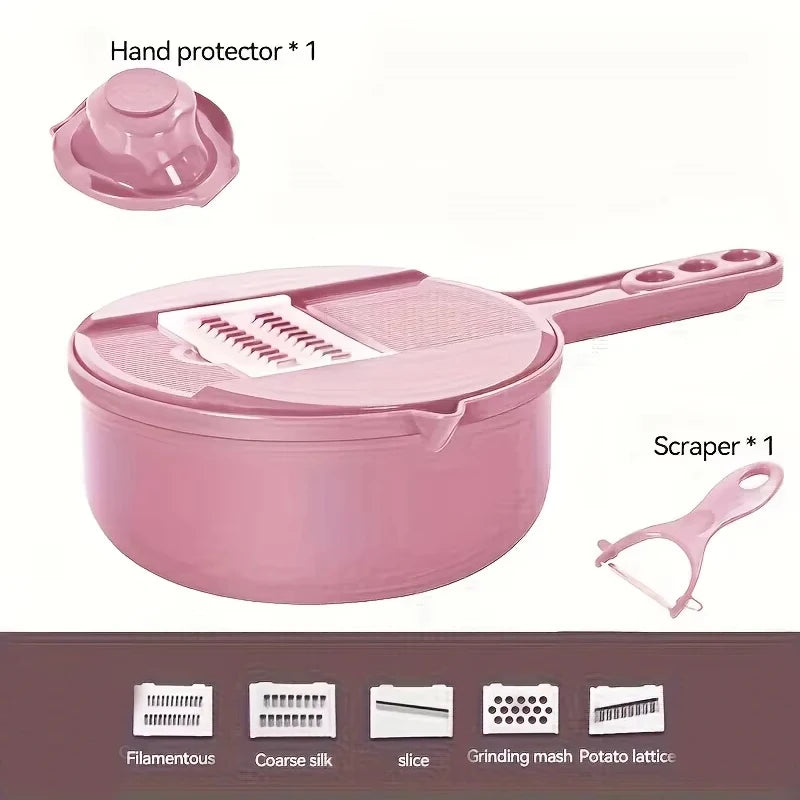 9 in 1 Vegetable Cutter – Multi-Functional Manual Potato Slicer, Shredder & Grater Kitchen Tool