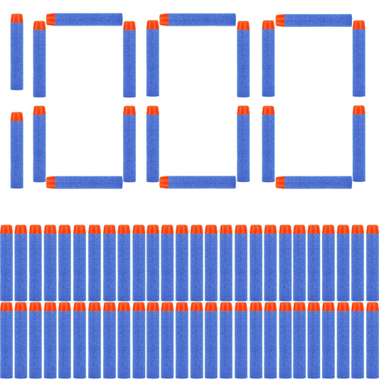 FRENSIT 7.2cm Foam Refill Darts – Blue Round Head Bullets for Nerf N-Strike Elite Blasters