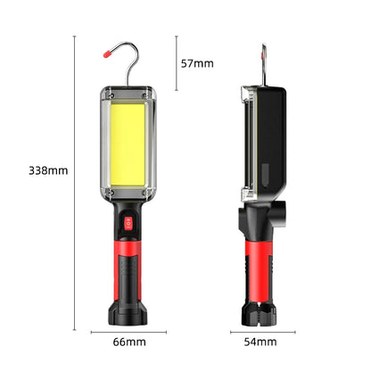 8000LM LED Work Light – COB Rechargeable Floodlight with Magnetic Base & Hook Clip, Portable Waterproof Work Lamp