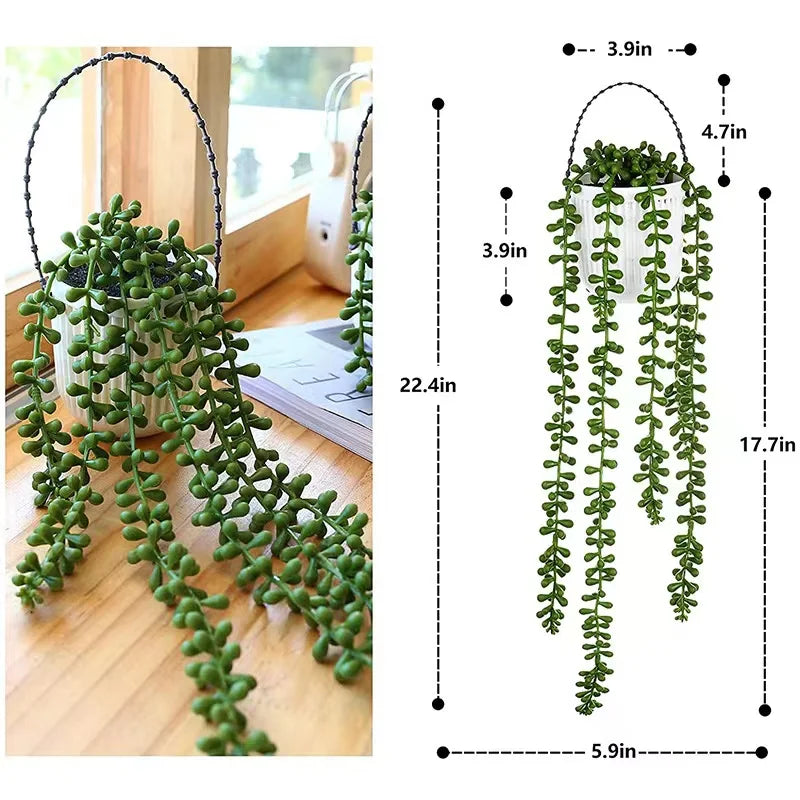 Handmade Wicker Rattan Wall Hanging Flower Planter – Rustic Basket Plant Holder for Indoor & Outdoor Garden Décor