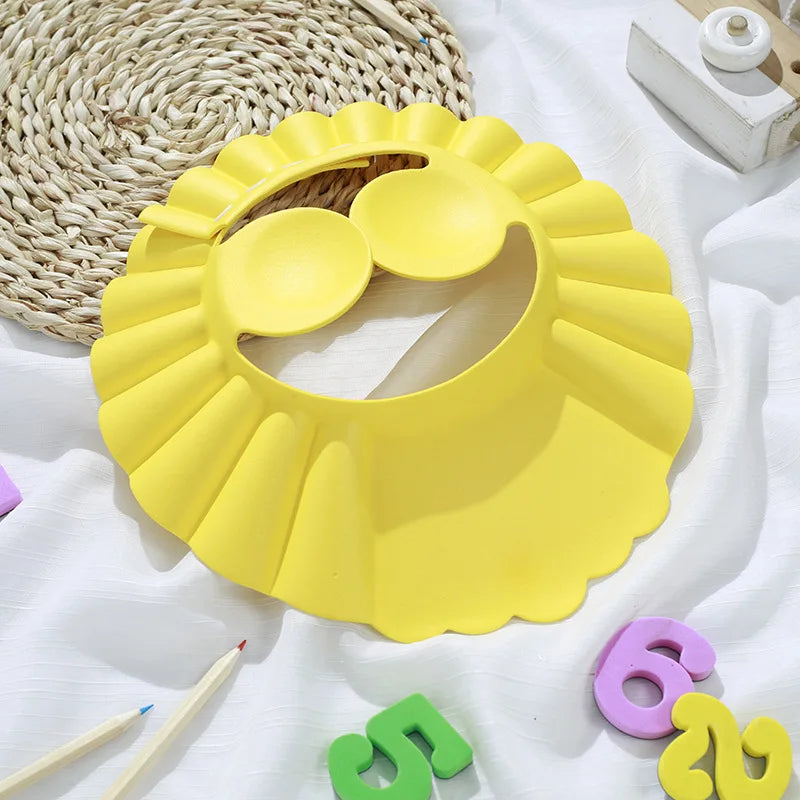 Adjustable Soft Baby Shampoo Shower Cap with Ear Protection