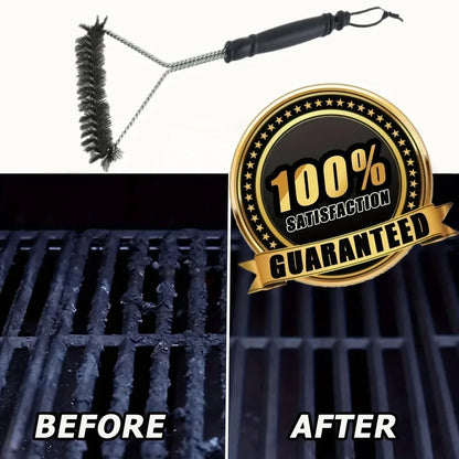 BBQ Grill Brush – Heavy Duty Stainless Steel Bristles Grill Cleaner Tool for Barbecue Grates, Non-Stick Cleaning Brush Accessories