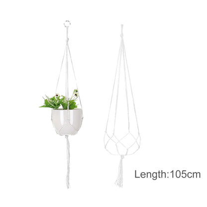 Handmade Boho Macrame Plant Hanger – Wall Hanging Basket Planter for Indoor & Outdoor Flower Pot Décor