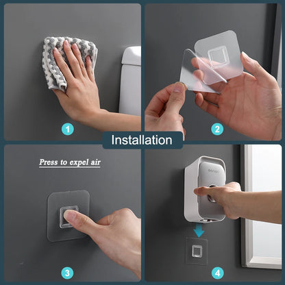 Automatic Toothpaste Dispenser – Wall Mounted Toothpaste Squeezer with Toothbrush Holder Rack, Punch-Free Bathroom Organizer